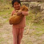 una bimba con il suo cane